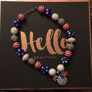 Minnie Mouse Beaded Rhinestone Necklace